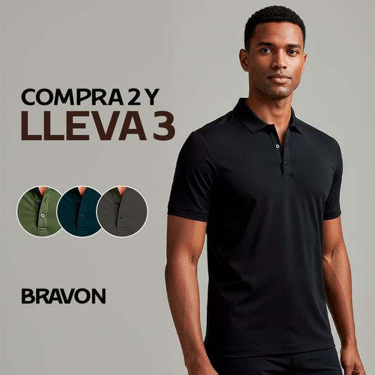 Pack 3 Polos Bravón Tech – Estilo Elegante y Frescura Garantizada - COMPRA 2 Y LLÉVATE 3 HOY