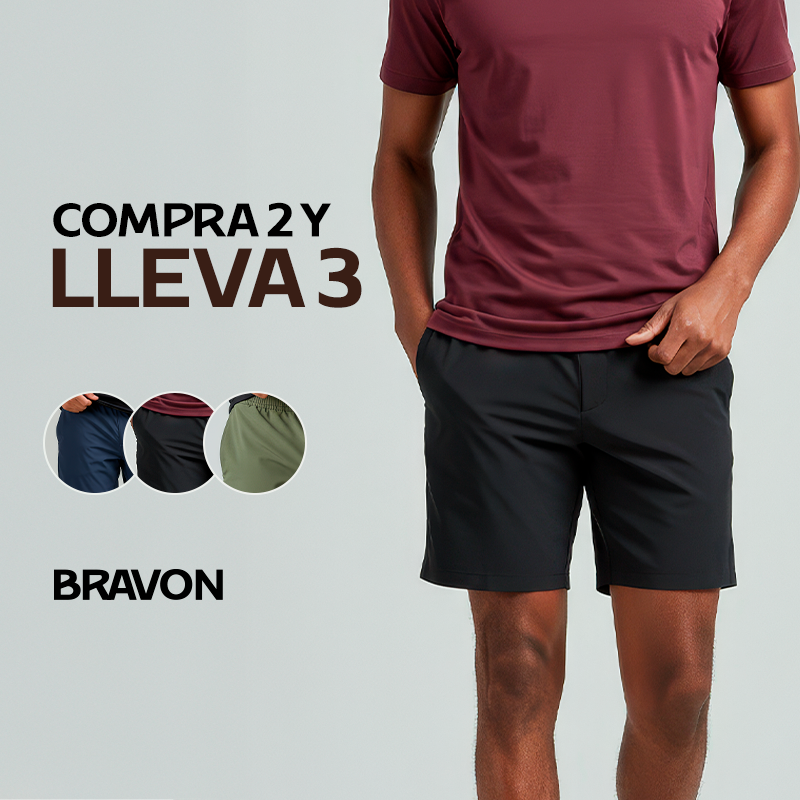 Pack 5 Shorts Bravon Tech – Frescura, Flexibilidad y Resistencia - COMPRA 2 Y LLÉVATE 3 HOY