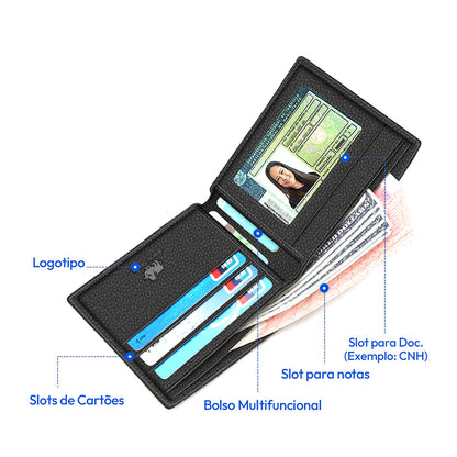 Cartera Bravon Denim Verstappen – Estilo Deportivo y Seguridad RFID